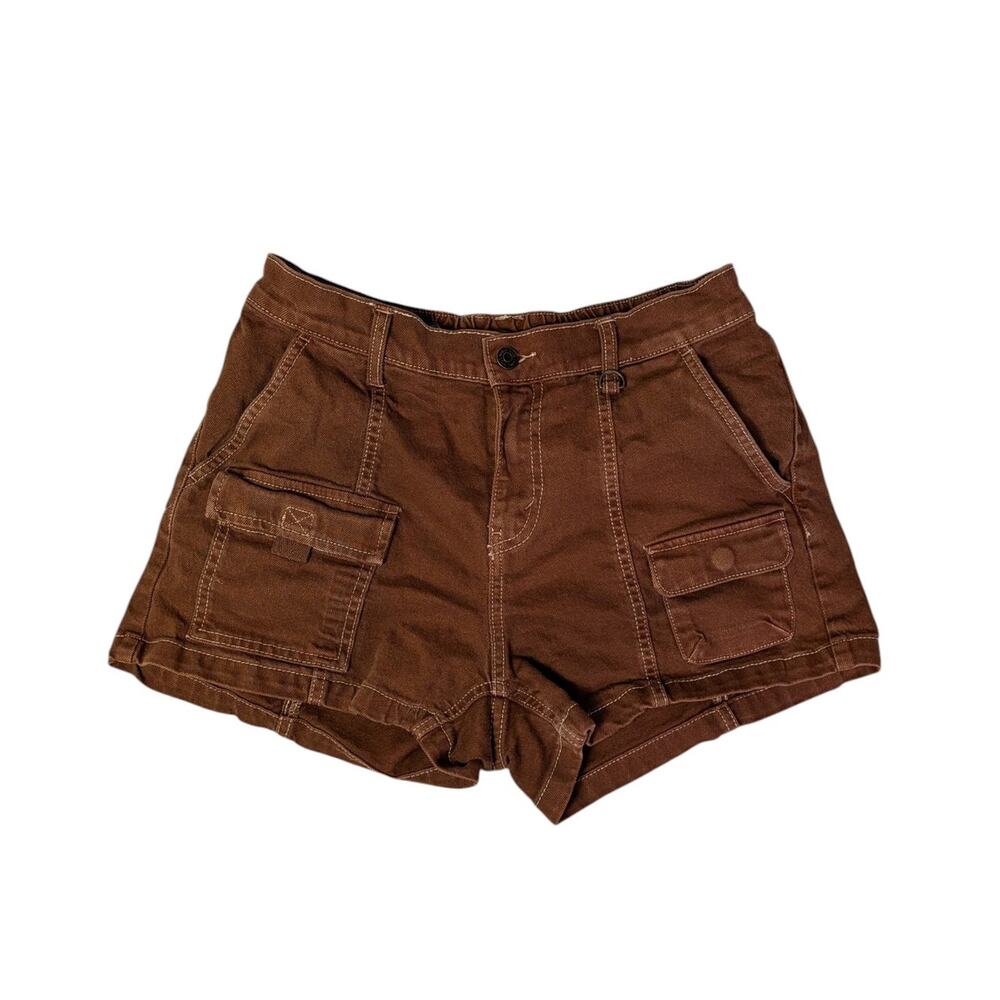 Wilde Fable Brown Y2K-Style Cargo Shorts Size Small